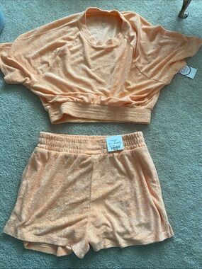 NWT flirtitude active shorts and top set medium